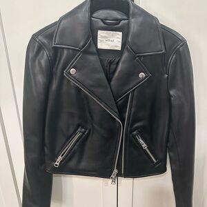 Aritzia Wilfred Black Vegan Leather Jacket